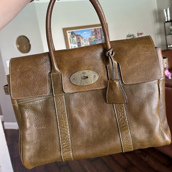 Mulberry Bayswater olive leather bag - Picture 1 of 9